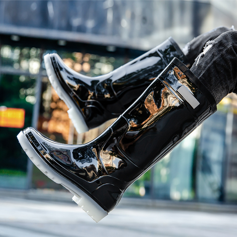 New Men Rain Boots High Rain B - Car Shampoo Ph 评论和价格